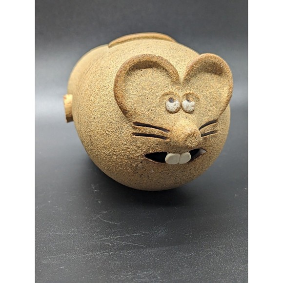 Vintage 1990 Schlauch Studio Pottery Mouse Grated Cheese Shaker or Vase 6" - Picture 4 of 15
